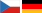 Flagge von Tschechien und Deutschland