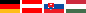 Flaggen von Deutschland, Östereich, Slowakei und U