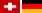 Flagge von der Schweiz und Deutschland