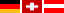 Flaggen von Deutschland, Schweiz u. Österreich