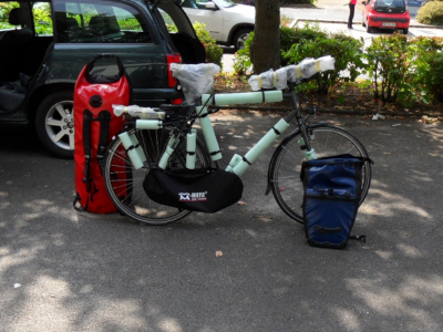Fahrradtransport - Verpacken des Fahrrades