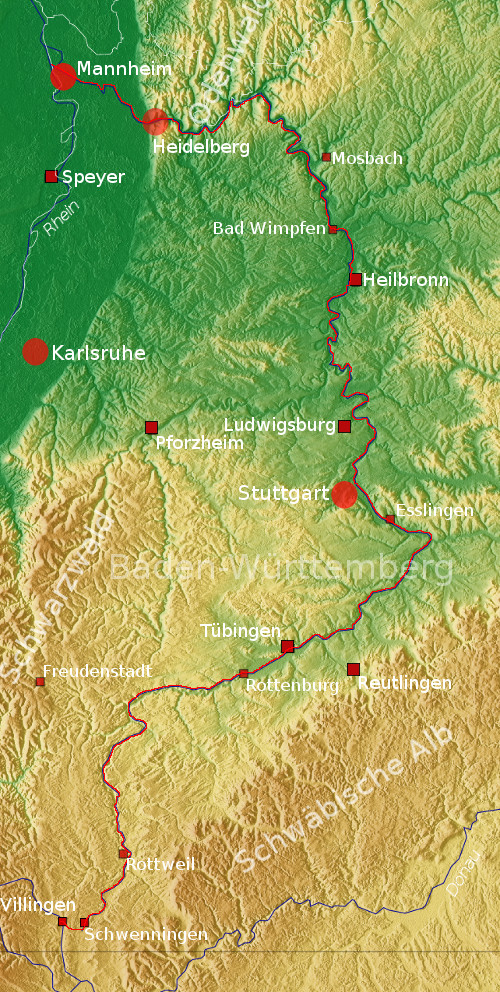 Route Neckartalradweg