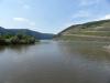 Die Mundung des Flusses Nahe in den Rhein (bei Bingen am Rhein)